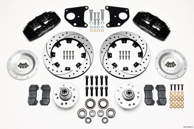 Wilwood DP6A Front Hub Kit, 12.19", Drilled, 62-72 CDP B & E Body-Drum 140-10740-D Photo - Primary