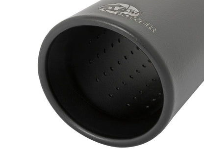 aFe MACH Force-Xp 3in 409 Stainless Steel Exhaust Tip Black - 3in In x 4in 49T30404-B121 Photo - Unmounted