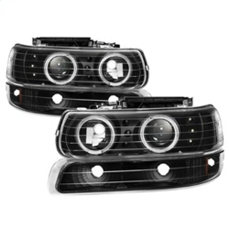 SPYDER xTune Chevy Silverado 1500/2500 99-02 Bumper Projector Headlights - LED - Black PRO-JH-CSIL99-SET-BK 9036781 9036781 Photo - Primary