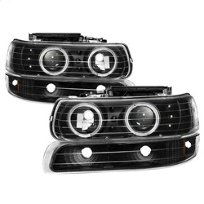 SPYDER xTune Chevy Silverado 1500/2500 99-02 Bumper Projector Headlights - LED - Black PRO-JH-CSIL99-SET-BK 9036781 9036781 Photo - Primary