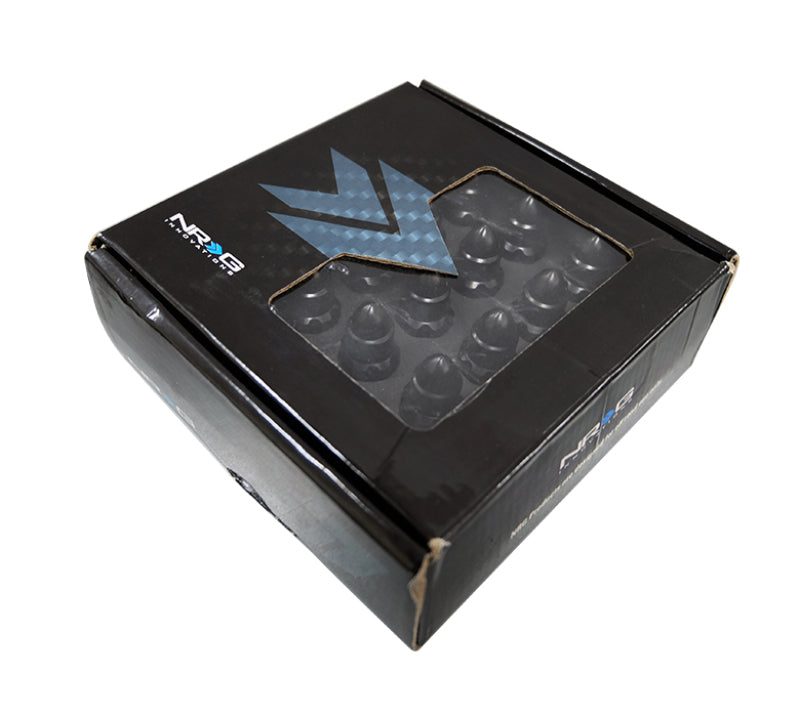 NRG M12 x 1.5 Steel Lug Nut Set  Bullet Shape 21 pc Black W/ Lock Key LN-LS500BK-21 Photo - Primary