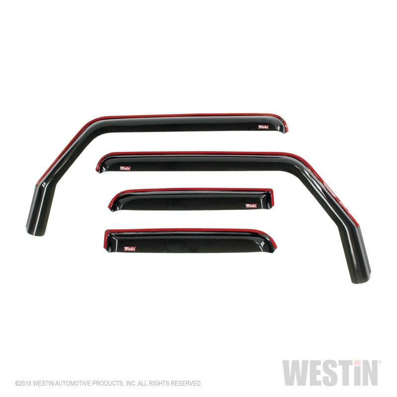 Westin 2018-2019 Jeep Wrangler JL Unlimited Wade In-Channel Wind Deflector 4pc - Smoke 72-51499 72-51499 Photo - Primary