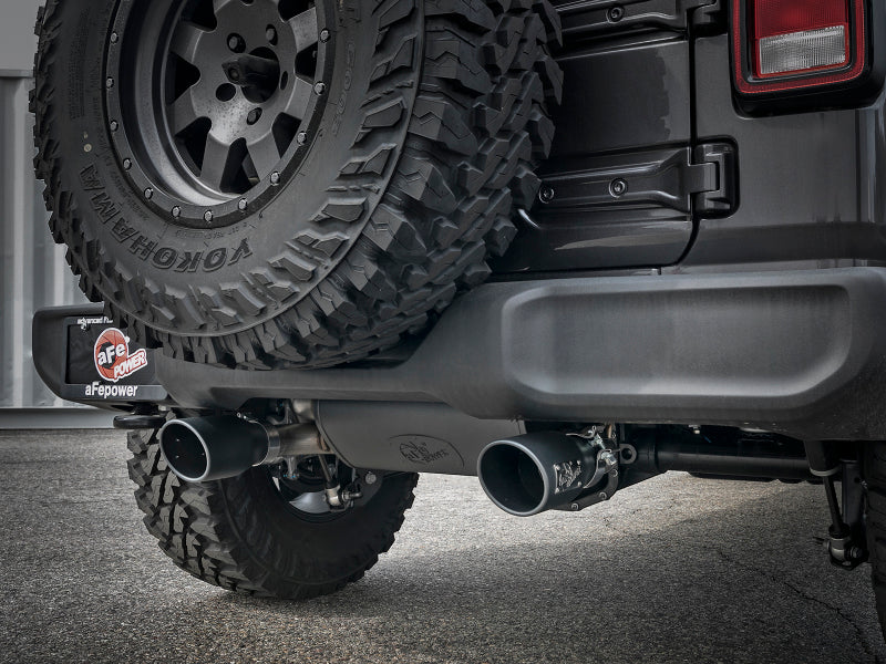 aFe Rebel Series 2-1/2" 409 Stainless Steel Cat-Back Exhaust System 49-48076-B Photo - Mounted