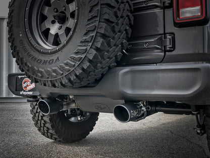 aFe Rebel Series 2-1/2" 409 Stainless Steel Cat-Back Exhaust System 49-48076-B Photo - Mounted