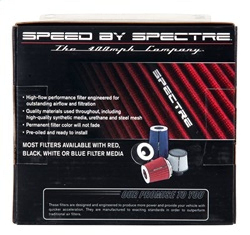 Spectre Adjustable Conical Air Filter 5-1/2in. Tall (Fits 3in. / 3-1/2in. / 4in. Tubes) - Red 8132 8132 Photo - in package