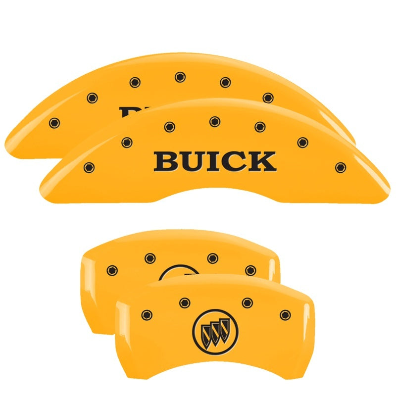 MGP 4 Caliper Covers Engraved Front Buick Rear Yellow Finish Black Char 2018 Buick Enclave 49013SBSHYL 49013SBSHYL Photo - Primary