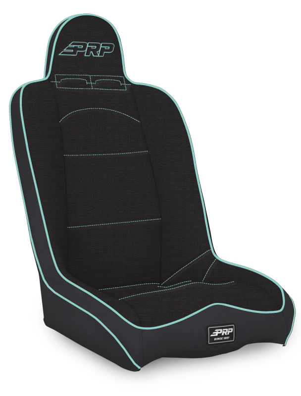 PRP Seats PRP Daily Driver High Back Suspension Seat- Black/Teal Tweed A140110-50-238 A140110-50-238 Photo - Primary