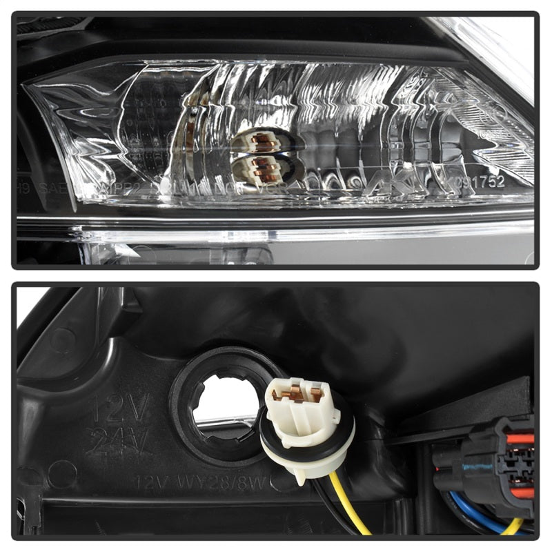 SPYDER xTune 13-15 Nissan Sentra DRL LED Light Bar Halogen Projector Headlights - Black (PRO-JH-NS13-LB-BK) 9042966 9042966 Photo - Unmounted