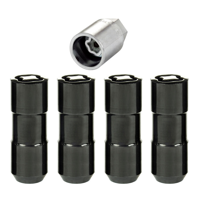McGard Wheel Lock Nut Set - 4pk. (Cone Seat Duplex) 9/16-18 / 7/8 Hex / 2.5in. Length - Black 24144 24144 Photo - out of package
