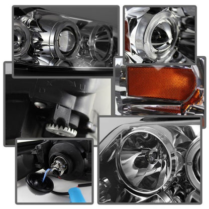 Spyder Ford Mustang 99-04 Projector Headlights LED Halo Chrome High H1 Low H1 PRO-YD-FM99-1PC-AM-C 5010452 5010452 User 1