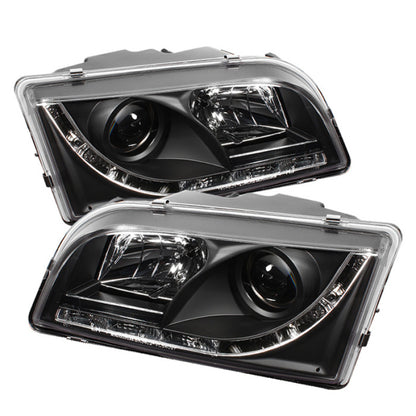 Spyder Volvo S40 97-03 Projector Headlights DRL Black High H1 Low H1 PRO-YD-VOS4097-DRL-BK 5030351 5030351 Photo - Primary