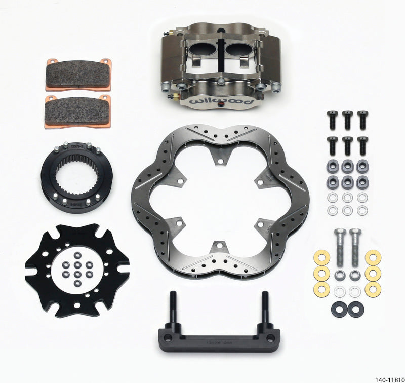 Wilwood Billet Narrow Dynalite Radial Mount Rear Inboard Midget Kit 10.50in SuperAlloy Vented Rotor 140-11810 140-11810 Photo - Primary