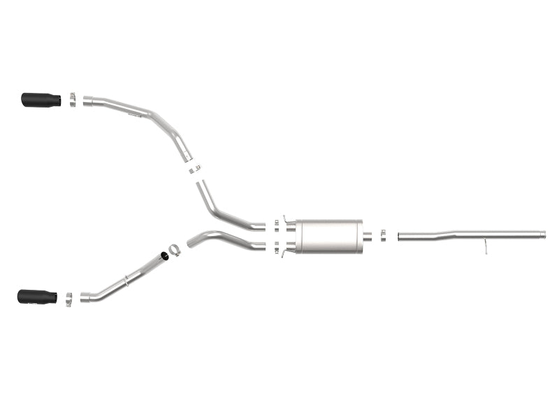 aFe Apollo GT Series 3in 409SS GM Silverado/Sierra 1500 09-19 V6-4.3/V8-4.8/5.3L - Black 49-44112-B 49-44112-B Photo - Unmounted