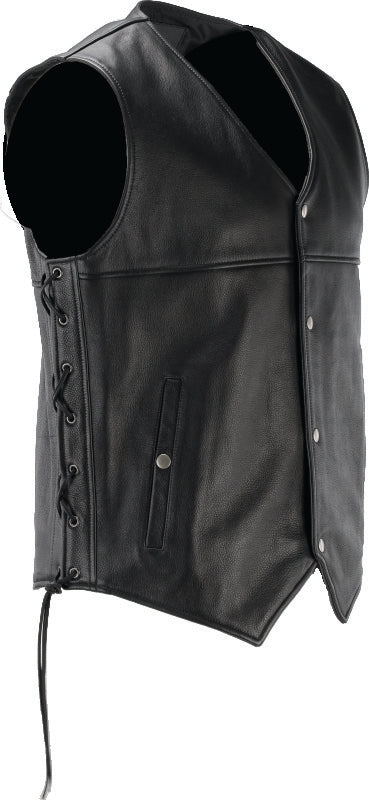 Kuryakyn Leather By River Road Old Skool Leather Vest Black - Large 094433 094433 User 1