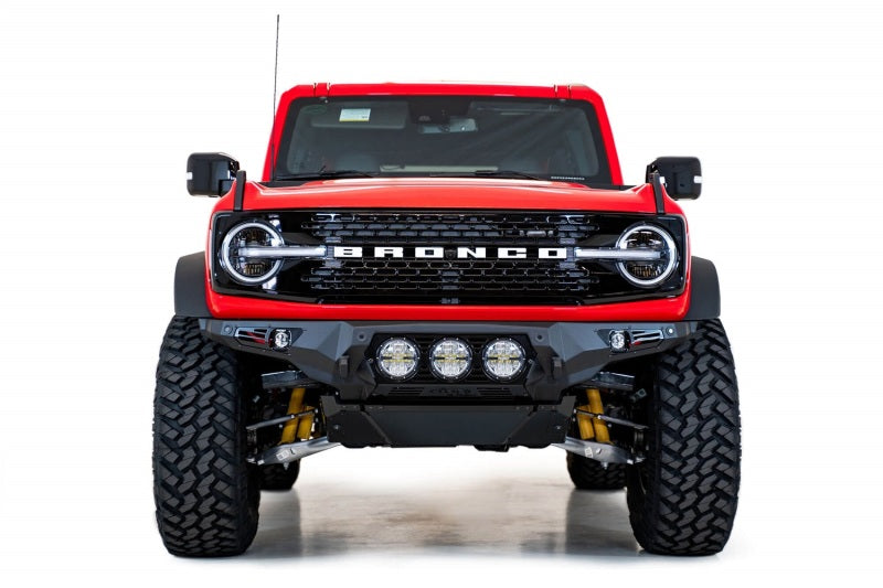 Addictive Desert Designs 21-22 Ford Bronco Bomber Front Bumper (w/ 3 Rigid 360 Mounts) F230194130103 F230194130103 Photo - Mounted