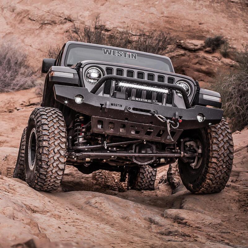 Westin WJ2 Full Width Front Bumper w/Bull Bar 59-80115 Photo - Mounted