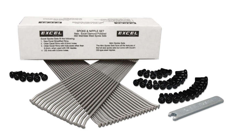 Excel Front Spoke/Black Nipple Set (w/ Wrench) - 9 Gauge / 36 Qty - Black XS9-31217K XS9-31217K User 1
