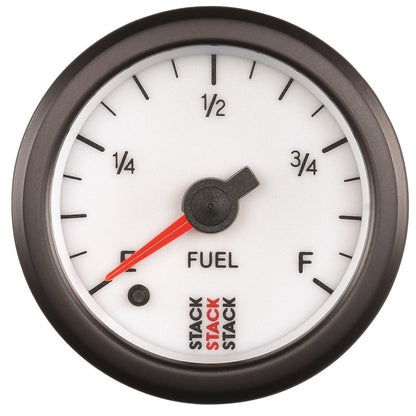 Autometer Stack 52mm 0-280 Ohm Programmable Pro Stepper Motor Fuel Level Gauge - White ST3365 ST3365 Photo - Primary