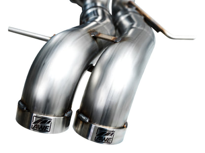 AWE Tuning 22-24 Ford Bronco Raptor 4WD Dual BashGuards Cat-Back SwitchPath Exhaust (No Tips) 3025-31327 3025-31327 Photo - out of package