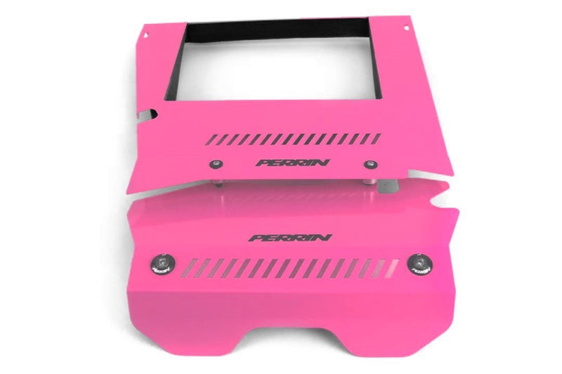 Perrin Performance Perrin 2015+ Subaru WRX Engine Cover Kit (Intercooler Shroud + Pulley Cover) - Hyper Pink PSP-ENG-165HP