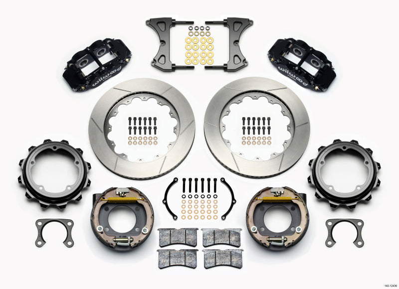 Wilwood Narrow Superlite 4R Rear P-Brk Kit 14.00in Strange Eng Floater 3.49in Offset 140-12436 140-12436 Photo - Primary