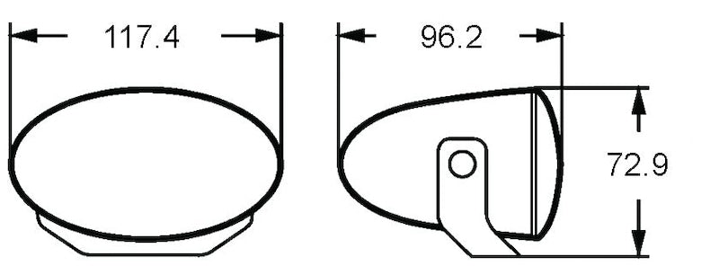Hella Driving Light Kit 008283811 Technical Drawing