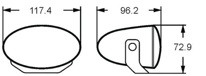 Hella Driving Light Kit 008283811 Technical Drawing