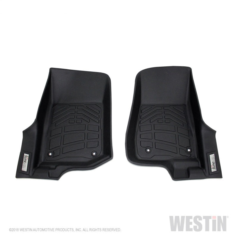 Westin 2018-2019 Jeep Wrangler JL Wade Sure Fit Floor Liners Front - Black 72-110102 72-110102 Photo - Primary