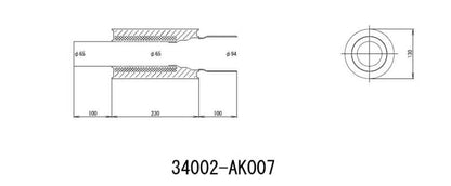 HKS Universal Ex H/M Sus 130-65 34002-AK007 Photo - Primary