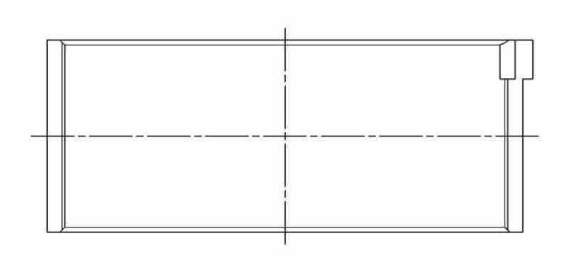 ACL Peugeot 4 1587cc (TU5) +.001in Oil Clearance Standard Size High Performance Rod Bearing Set 4B7712HX-STD 4B7712HX-STD Technical Drawing