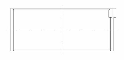 ACL Peugeot 4 1587cc (TU5) +.001in Oil Clearance Standard Size High Performance Rod Bearing Set 4B7712HX-STD 4B7712HX-STD Technical Drawing