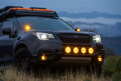 Rigid Industries 360-Series SAE Fog w/ Amber PRO Lens - White (Pair) 36210 Photo - Mounted