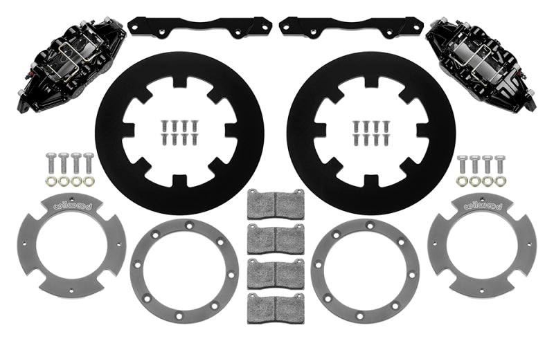 Wilwood 17-21 Can-Am X3RS Black 6-Piston Front Kit 11.25in - Undrilled Rotors 140-16628