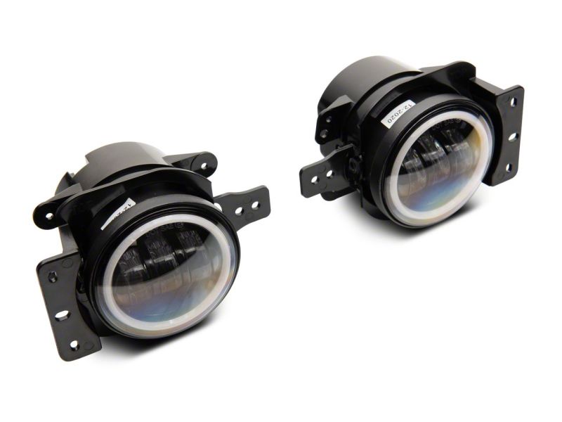 Raxiom 07-23 Jeep Wrangler JK & JL 20-23 Jeep Gladiator JT Axial Series LED Fog Lights w/ Halo J142669 J142669 Photo - Close Up
