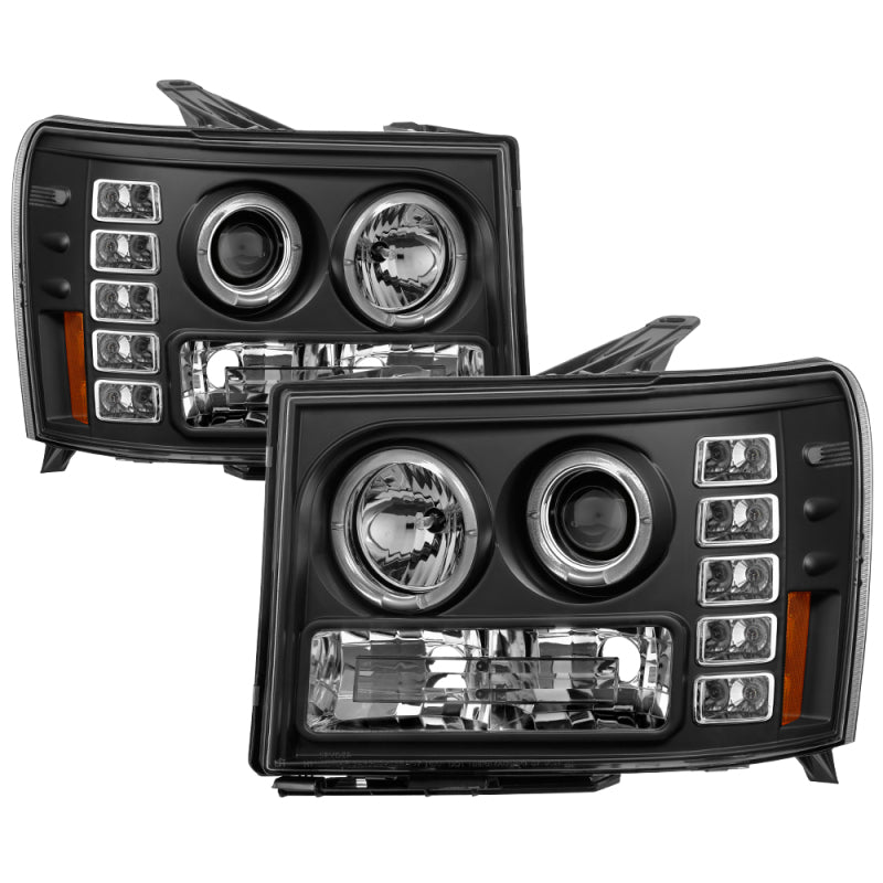 Spyder GMC Sierra 1500/GMC Sierra Denali 08-13 Projector LED Halo- LED Blk PRO-YD-GS07-HL-BK 5010605 5010605 Photo - Primary