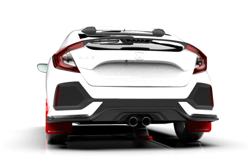 Rally Armor 2017-2019 Civic Sport Touring Red Mud Flap White Logo MF51-UR-RD/WH User 1
