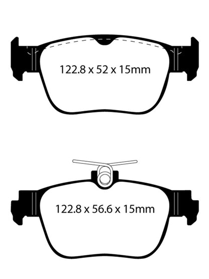 EBC 2022+ Audi A3 2.0T (40) Yellowstuff Rear Brake Pads DP42440R DP42440R Photo - Primary
