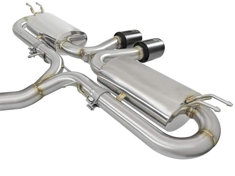 aFe Cat-Back Exhaust System w/ Dual Center, Takeda 3in 304 Stainless Steel 49-36618-B Photo - Unmounted