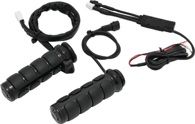 Kuryakyn Heated ISO Grips Throttle-By-Wire Gloss Black 6472 6472 Photo - Primary