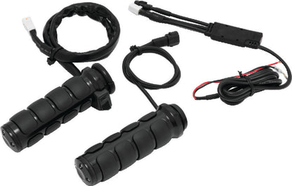 Kuryakyn Heated ISO Grips Throttle-By-Wire Gloss Black 6472 6472 Photo - Primary