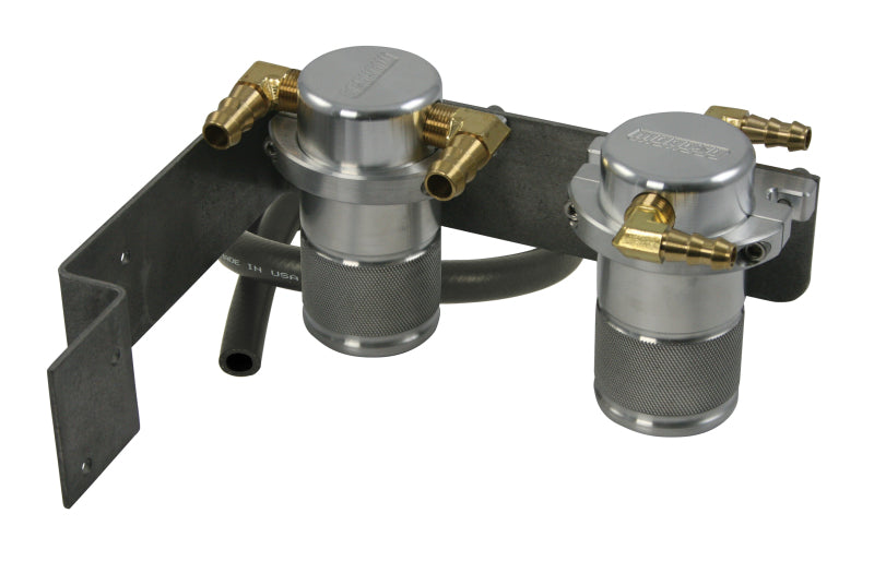 Moroso 08-14 Subaru STi (w/Top Mount Intercooler) Air/Oil Separator Catch Can - Billet Aluminum 85644 85644 Photo - Primary