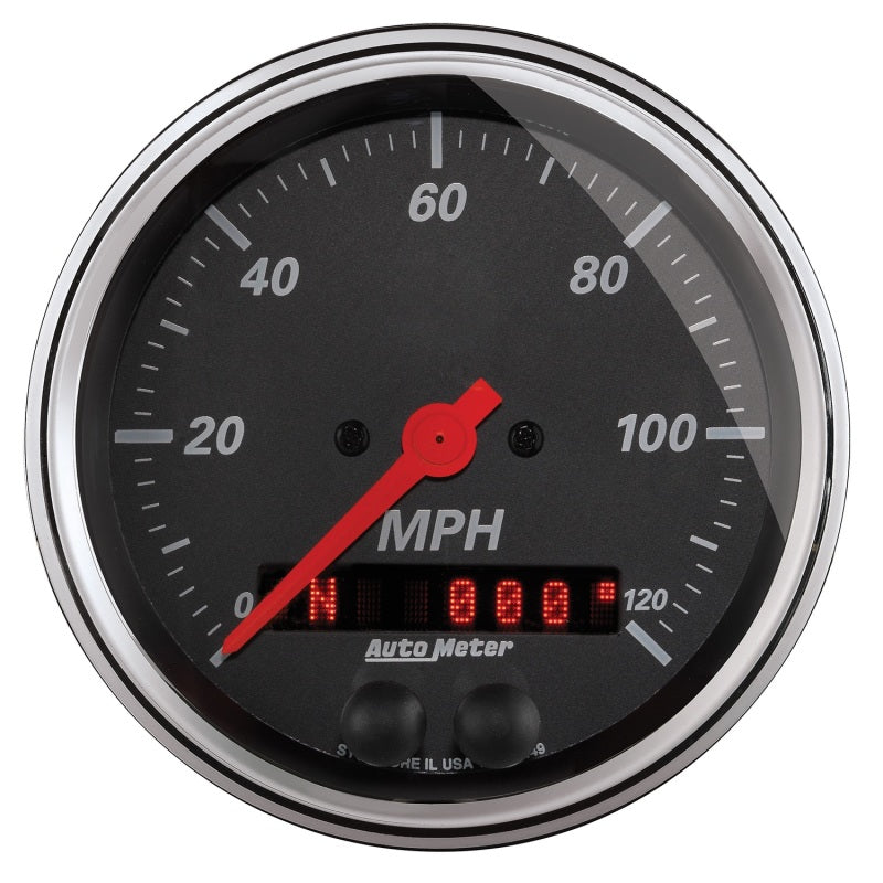 Autometer Gauge, Speedometer, 3 3/8", 120mph, GPS, Designer Black 1449 Photo - Primary