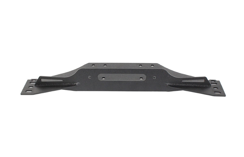 Fishbone Offroad 97-06 Jeep Wrangler TJ Winch Plate Steel - Black Textured Powdercoat Piranha Series FB21052