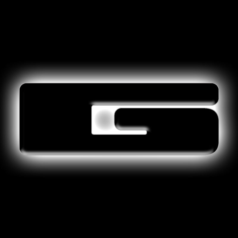 ORACLE Lighting Universal Illuminated LED Letter Badges - Matte Black Surface Finish - G 3141-G-001 3141-G-001 Photo - Primary