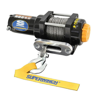 Superwinch 4000 LBS 12 VDC 3/16in x 50ft Synthetic Rope LT4000 Winch 1140230 1140230 Photo - out of package