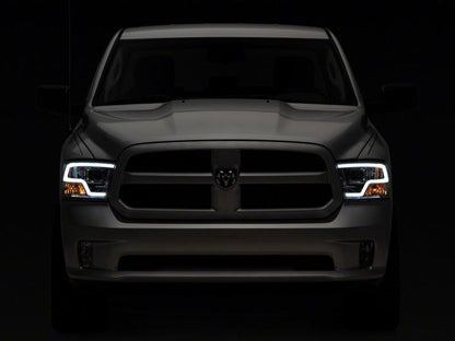 Raxiom 09-18 Dodge RAM 1500 Non-Projector LED Halo Headlights- Chrome Housing (Clear Lens) R111517 R111517 Photo - Close Up