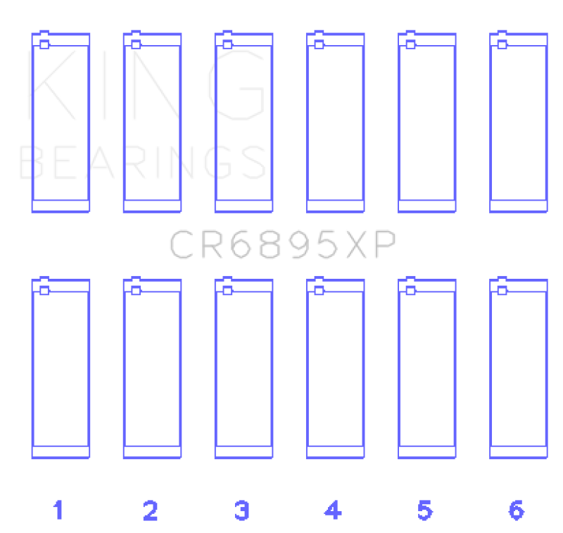 King Engine Bearings King Ford Ecoboost 3.5L V6 (Size 0.26) Connecting Rod Bearing Set CR6895XP.026 CR6895XP.026 Photo - Primary
