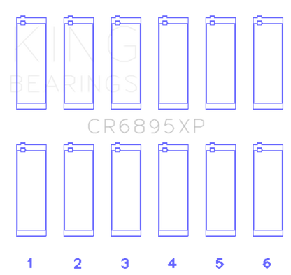 King Engine Bearings King Ford Ecoboost 3.5L V6 (Size 0.26) Connecting Rod Bearing Set CR6895XP.026 CR6895XP.026 Photo - Primary