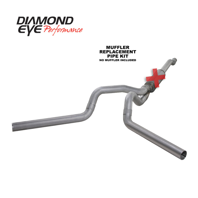 Diamond Eye Performance Diamond Eye KIT 4in CB MFLR RPLCMENT PIPE DUAL AL: 03-07 FORD 6.0L F250/F350 K4340A-RP K4340A-RP Photo - Primary