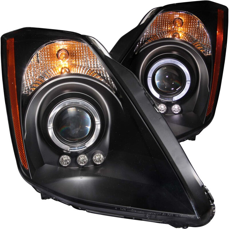 ANZO 2003-2005 Nissan 350Z Projector Headlights w/ Halo Black 121444 121444 Photo - Primary